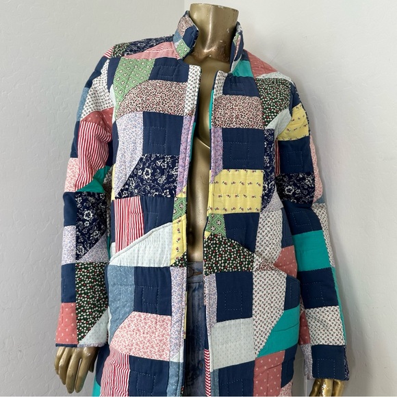 CUSTOM TAILOR-MADE PATCHWORK QUILT JACKET - Picture 7 of 12